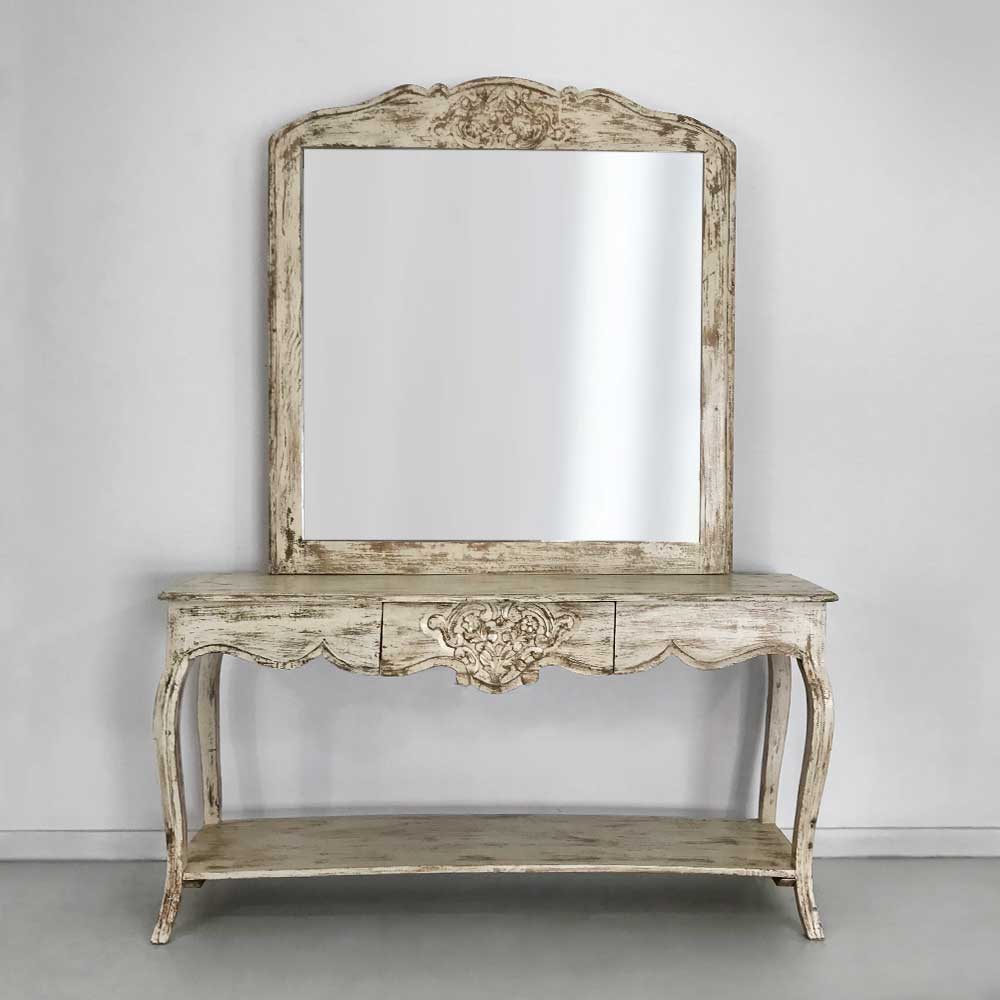    CONSOLE, ANTIQUE WHITE 