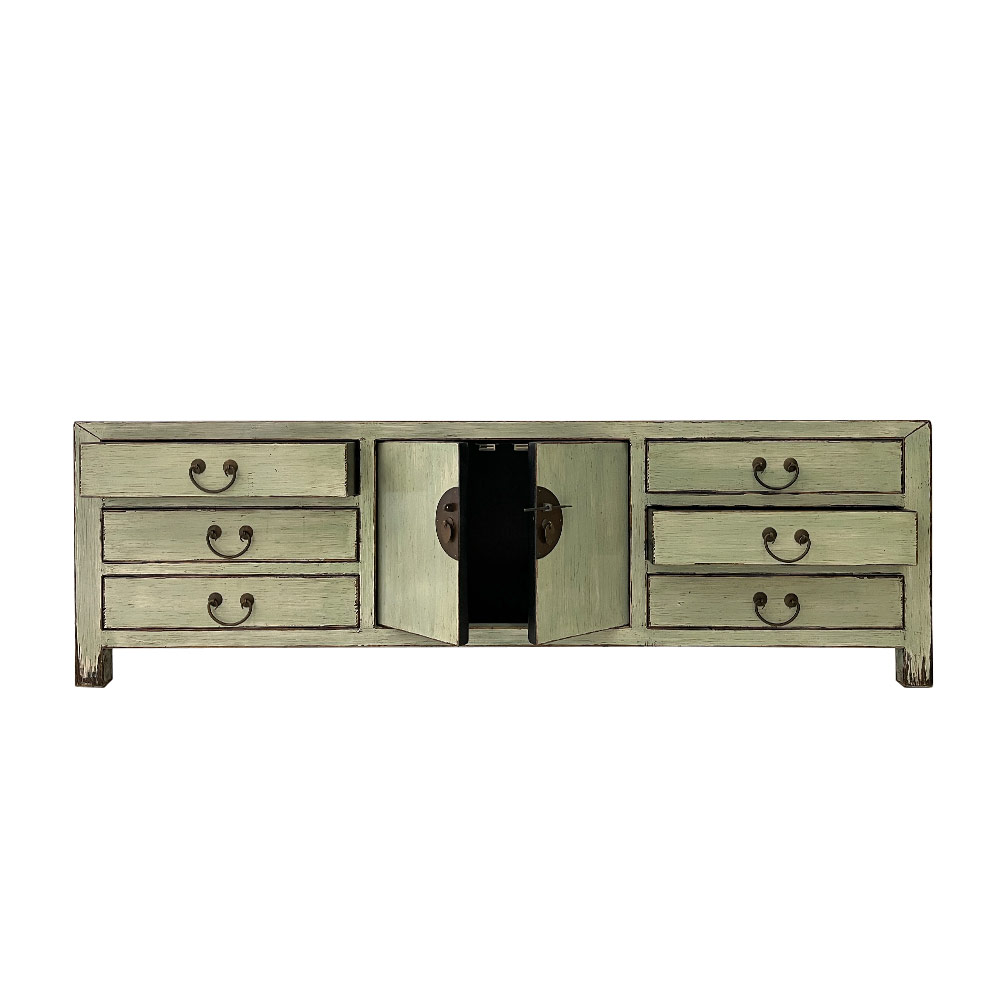    CHINA TV CONSOLE, ICE BLUE