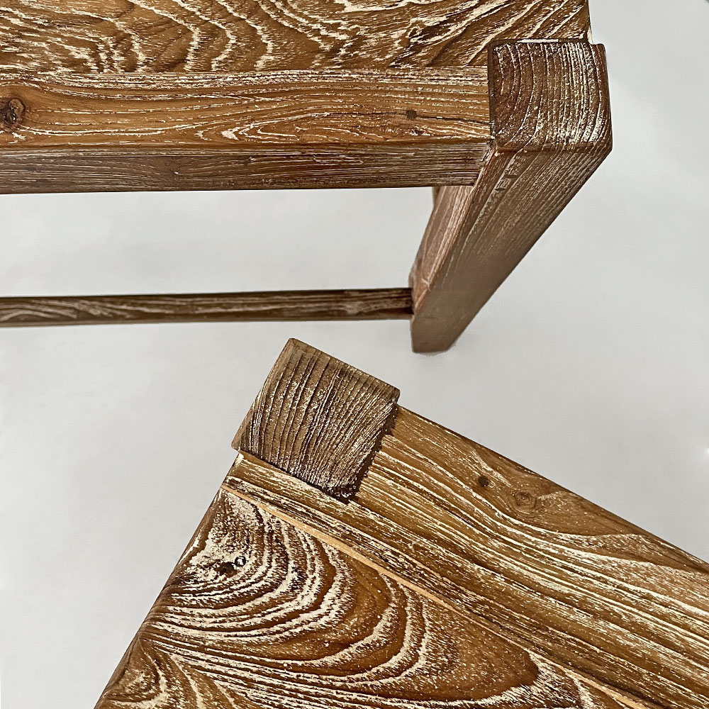    RECYCLED TEAK STOOL