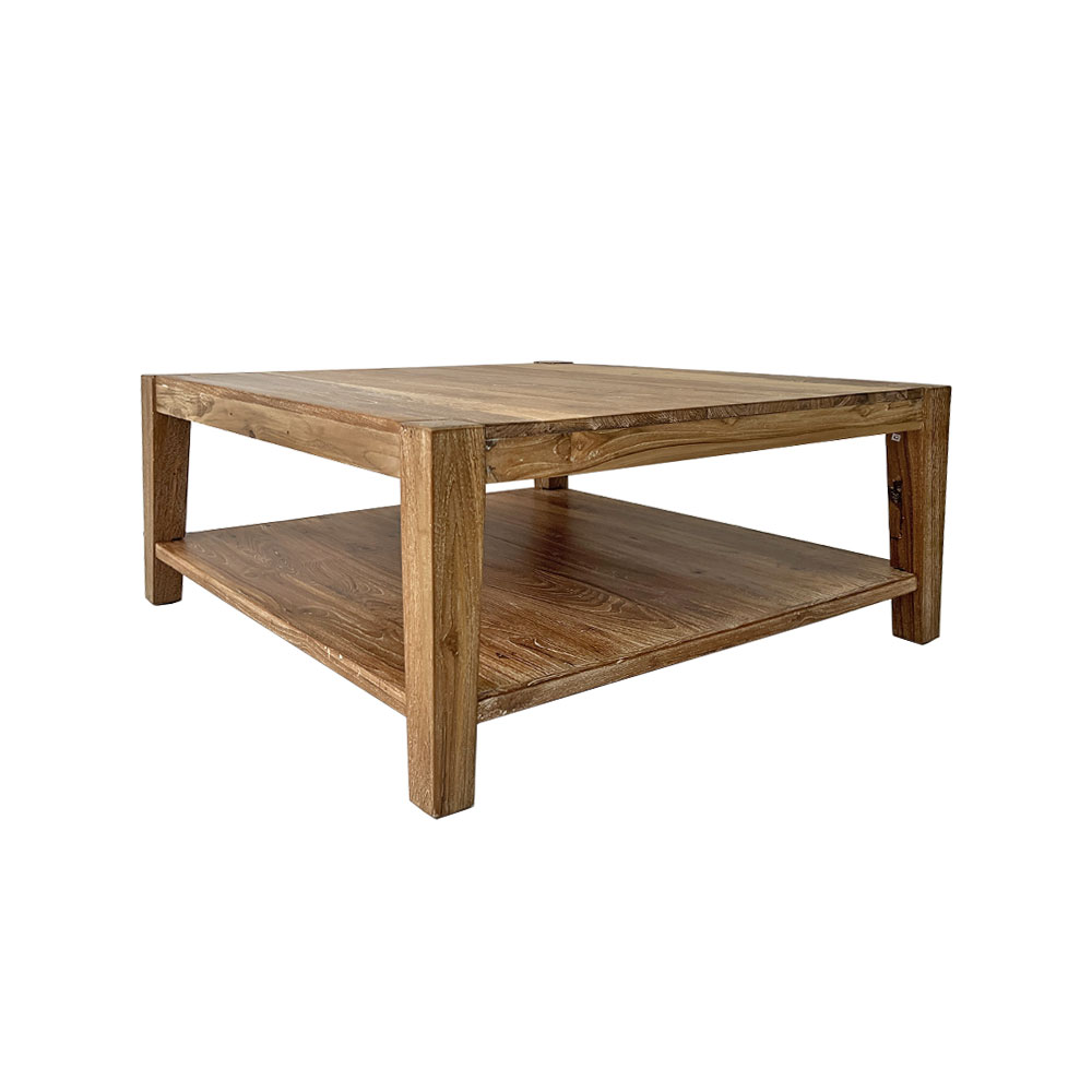 24   RECYCLED TEAK COFFEE TABLE, SQUARE
