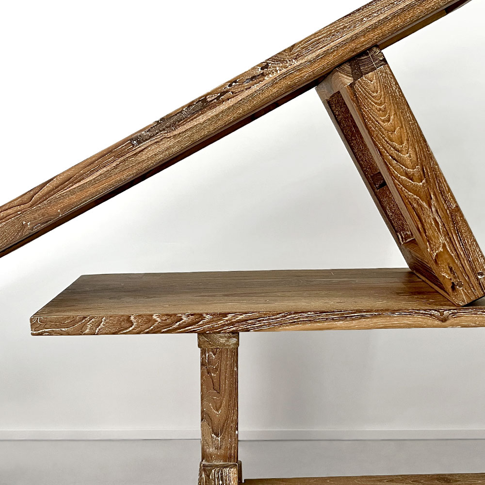 24   RECYCLED TEAK BENCH, GATE