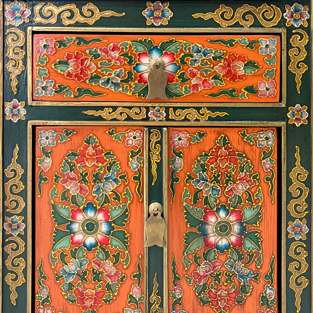    HIMALAYAN FLORAL CABINET, SMALL