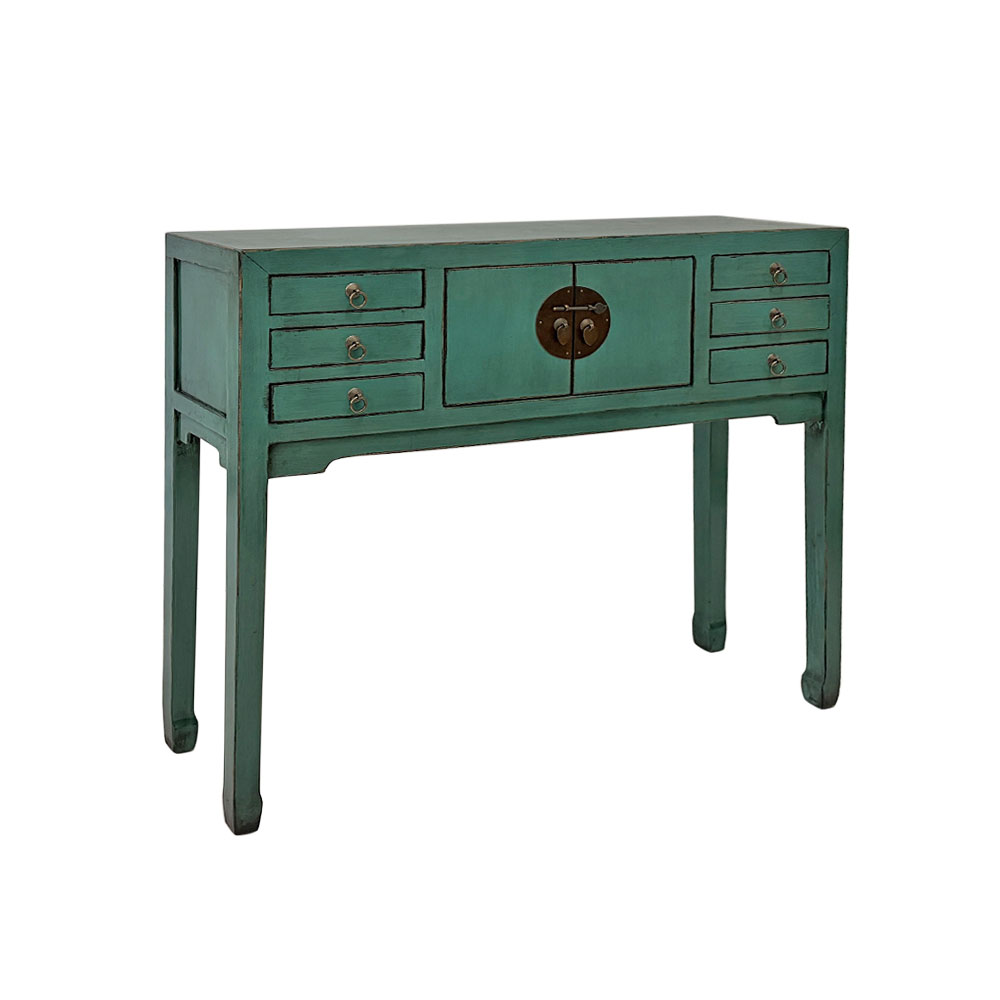    LARA CHINA MINI CONSOLE, TEAL