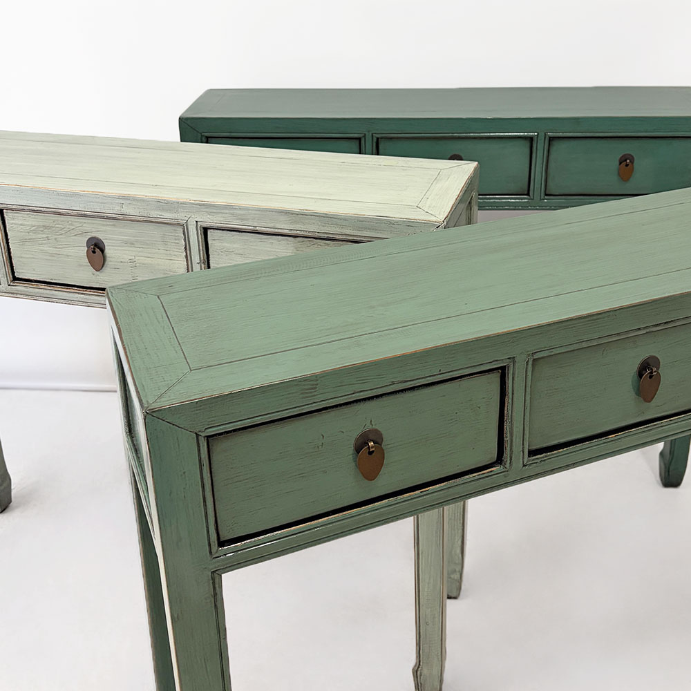    LARA CHINA CONSOLE, TEAL