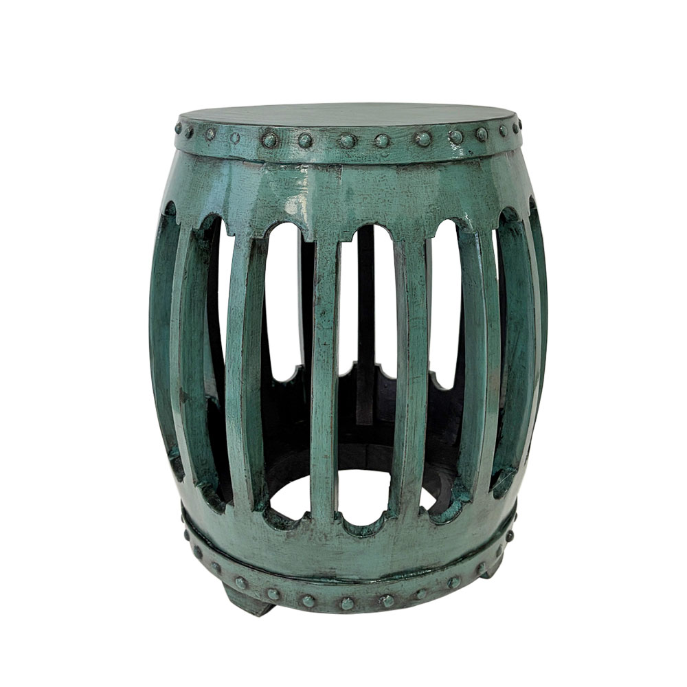    CHINA STOOL/TABLE, TEAL