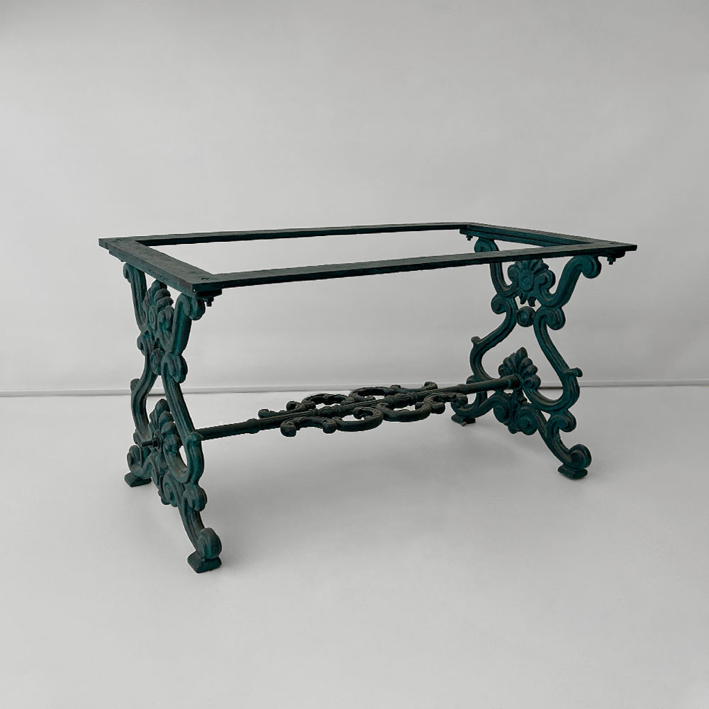    CAST IRON COFFEE TABLE, RECTANGULAR