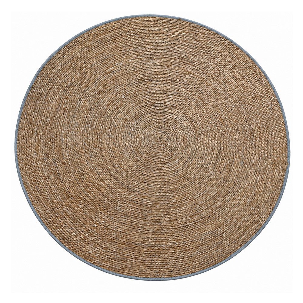    ROUND JUTE, GREY RIM