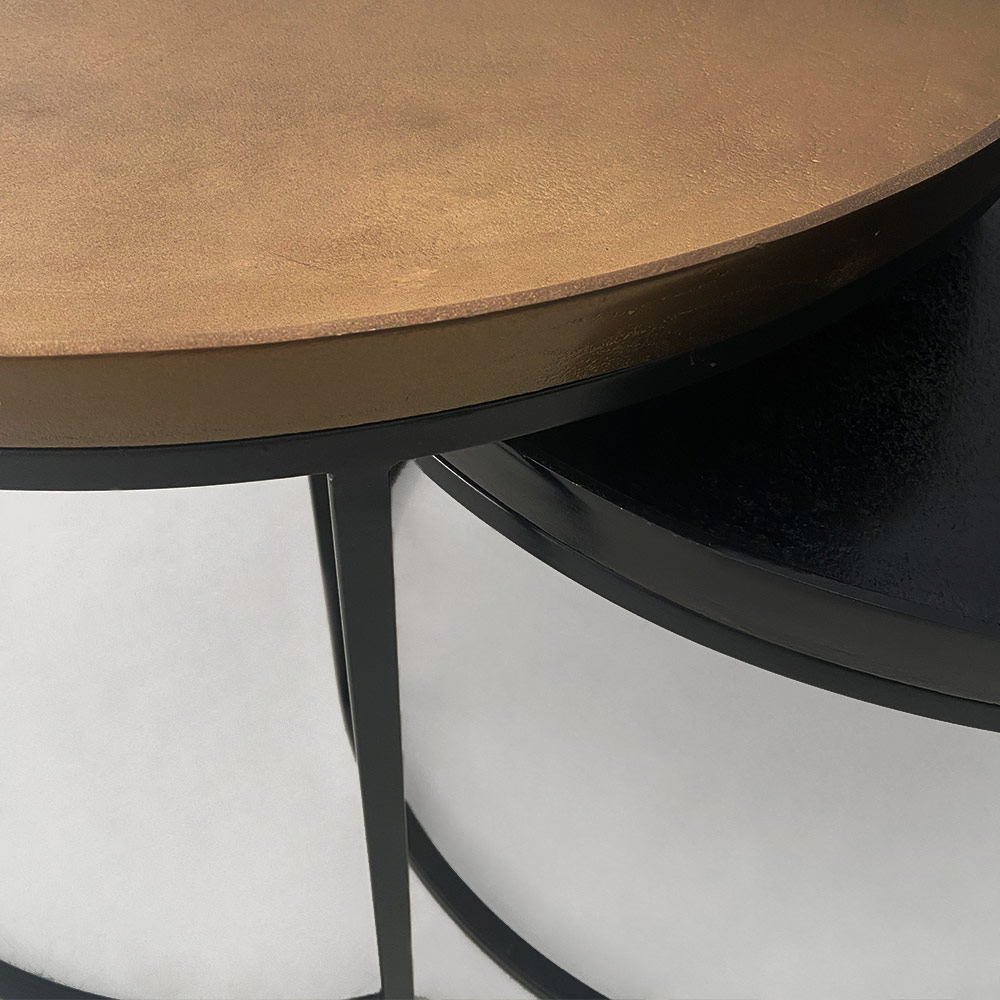    INDUSTRIAL COFFEE TABLE, SET OF 2