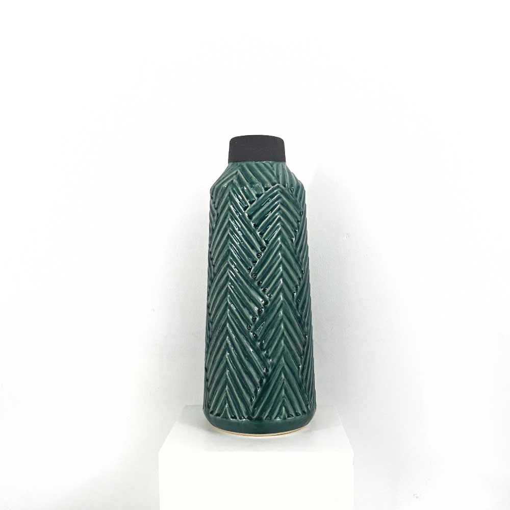 HEMLOCK VASE, AQUA