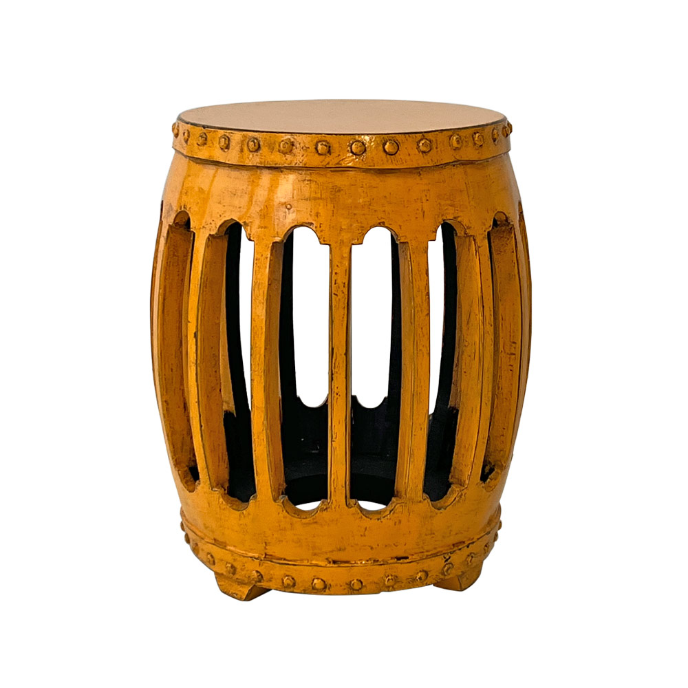 CHINA STOOL/TABLE, YELLOW