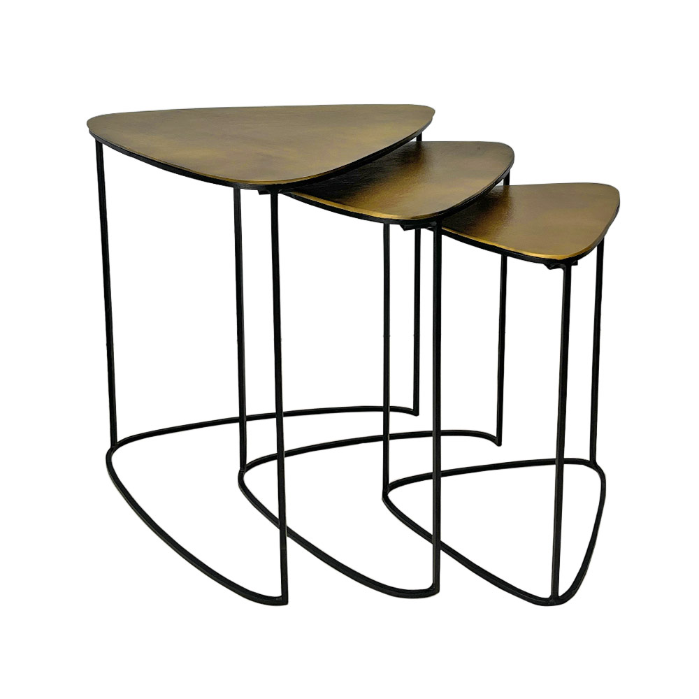 ARK TABLE SET OF 3, GOLD