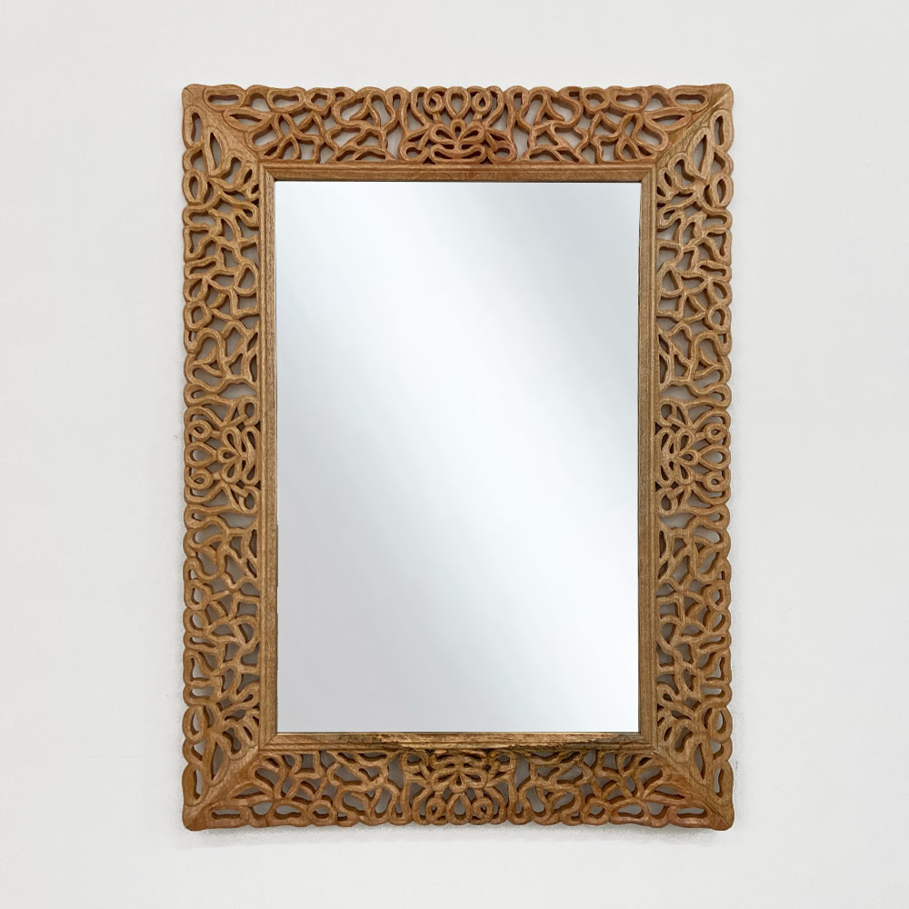 CUBIC MIRROR, BLONDE FINISH
