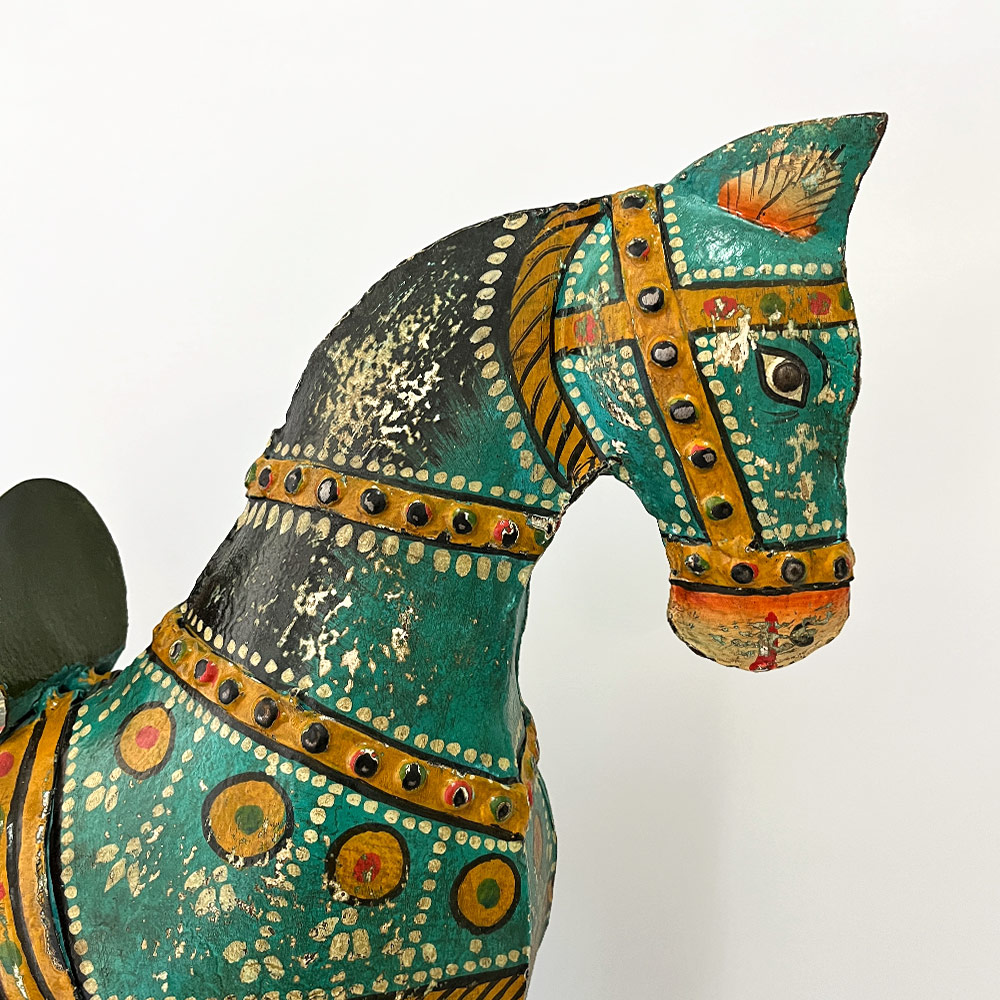 HORSE METAL SHEET, TURQ