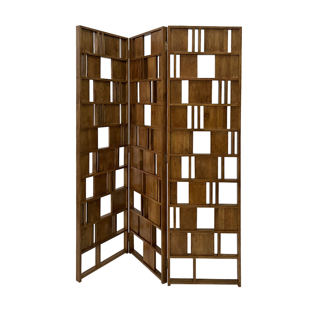 GEOMETRIC 3 PANEL FOLDING SCREEN