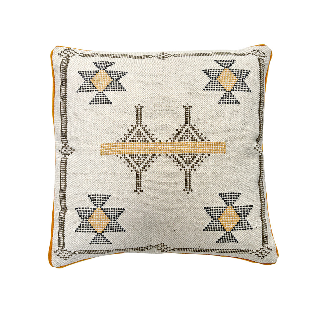 AZTEC CUSHION, CREAM