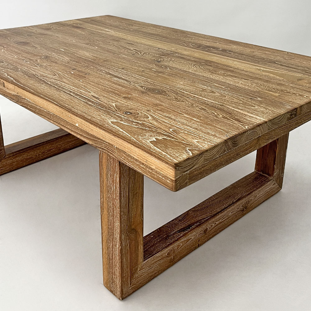 RECYCLED TEAK COFFEE TABLE, RECTANGULAR