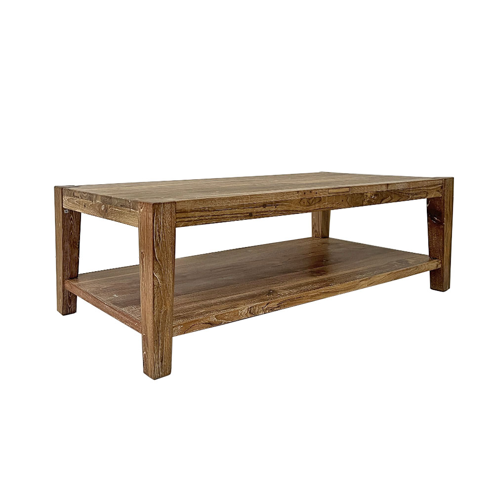 RECYCLED TEAK COFFEE TABLE, RECTANGULAR