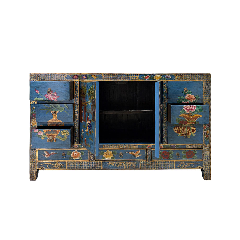 FAMILY CHINA SIDEBOARD, COBALT