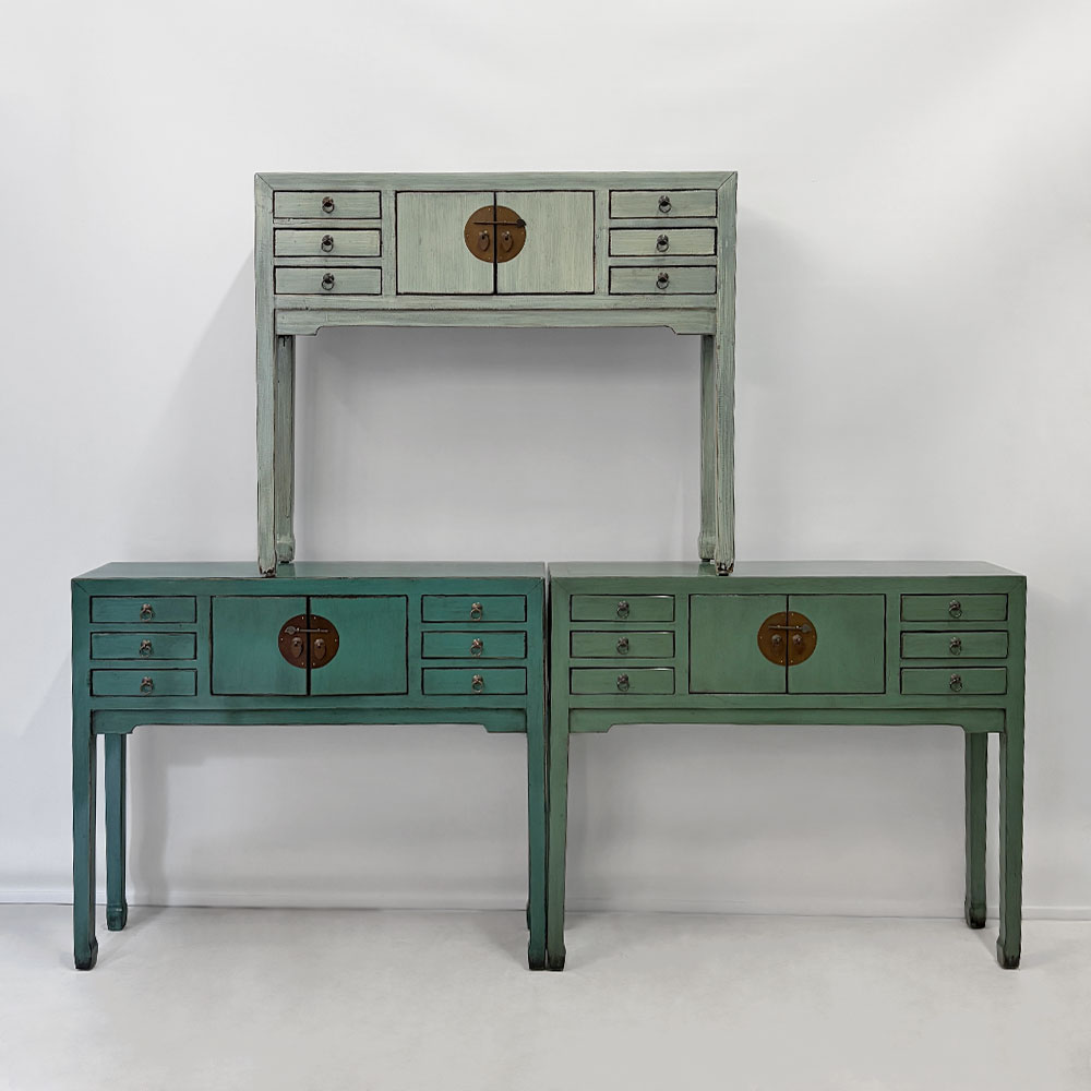 LARA CHINA MINI CONSOLE, TEAL