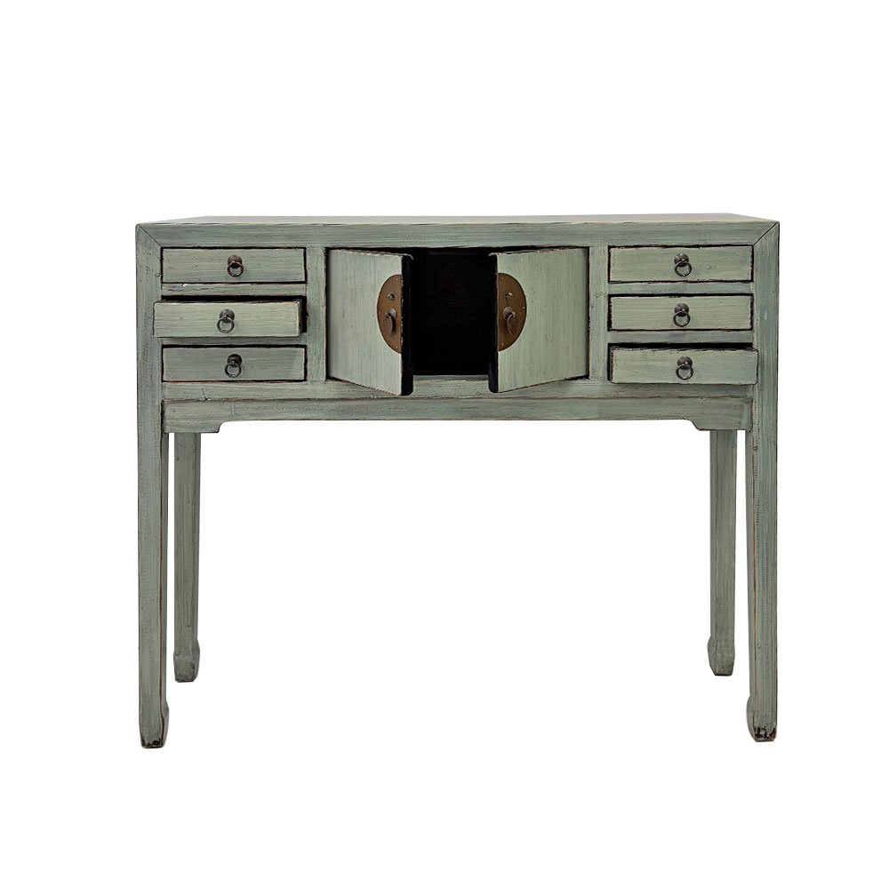 LARA CHINA MINI CONSOLE, ICE BLUE