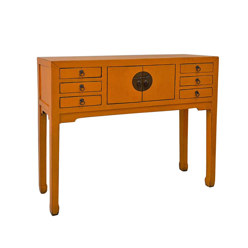 LARA CHINA MINI CONSOLE, OCHRE