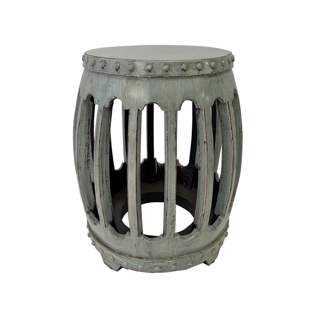 CHINA STOOL/TABLE, ICE BLUE