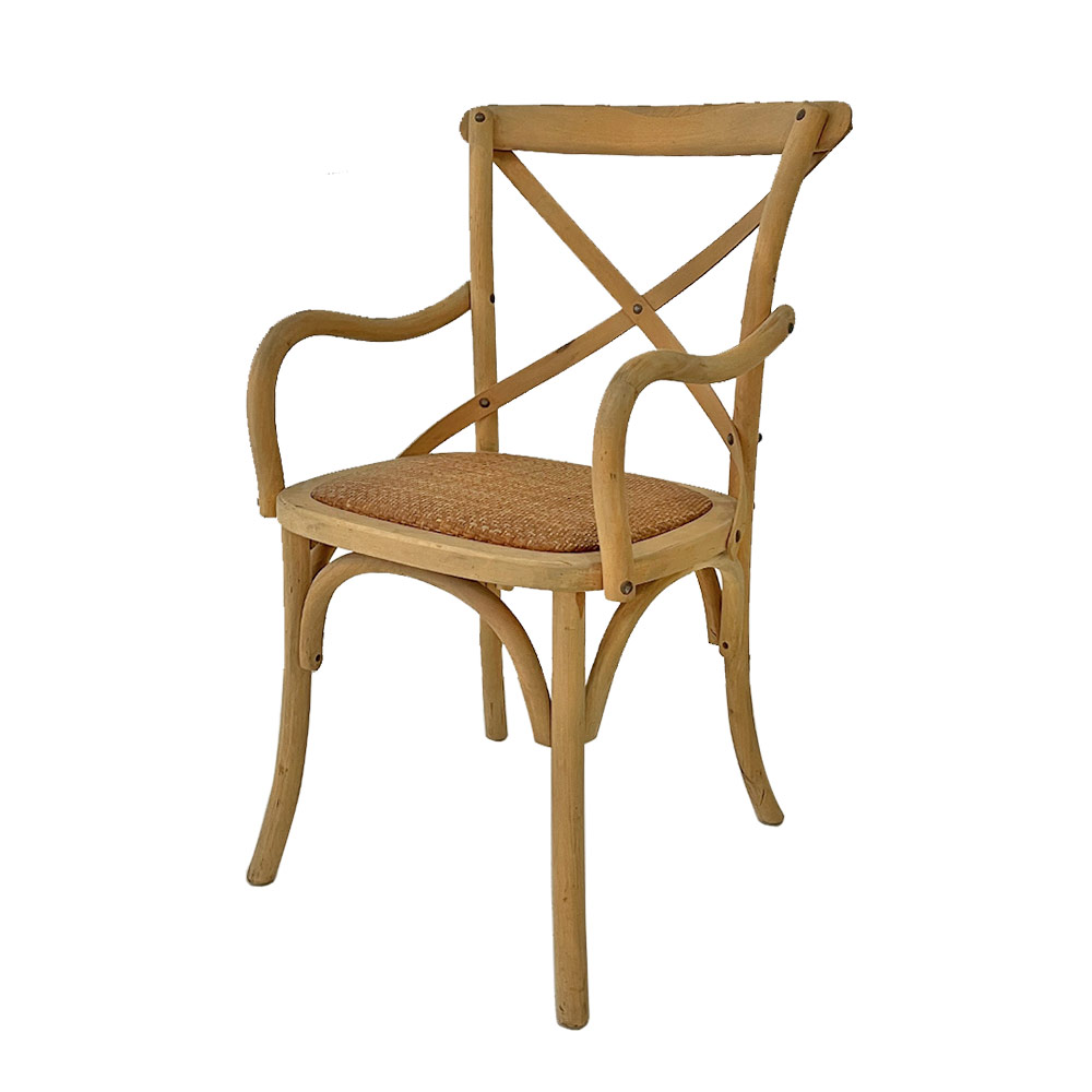X BACK DINING CHAIR, WITH ARMS