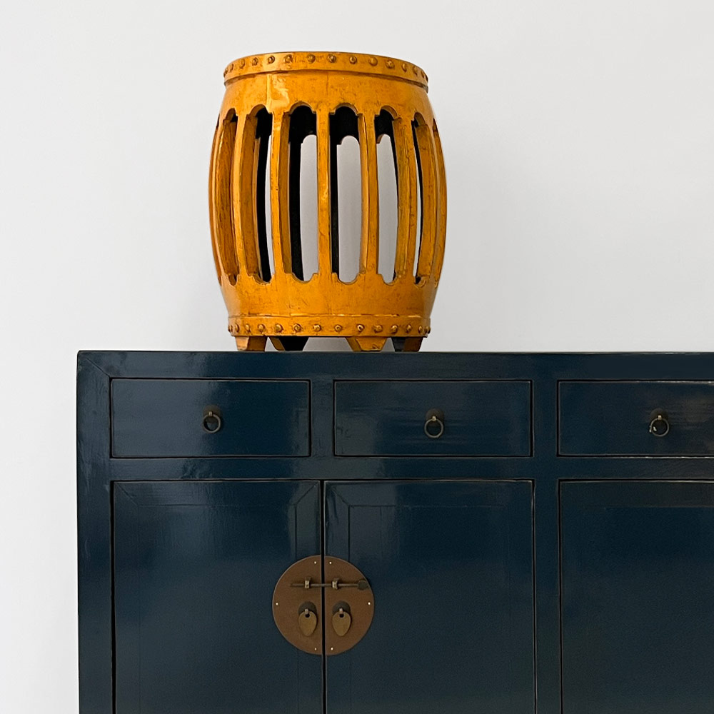 CHINA STOOL/TABLE, YELLOW
