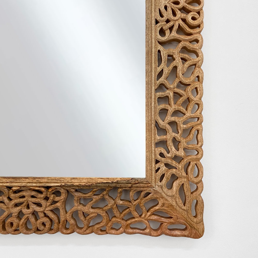 CUBIC MIRROR, BLONDE FINISH