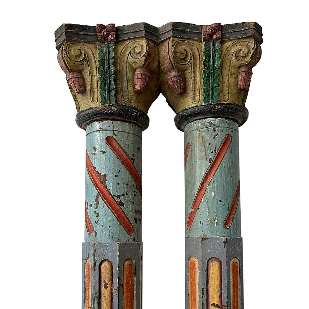 CARVED WOODEN PILASTER, SIAMESE