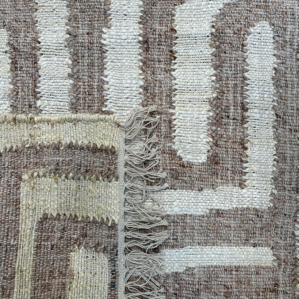 MAZE JUTE KELIM, WHITE/GREY