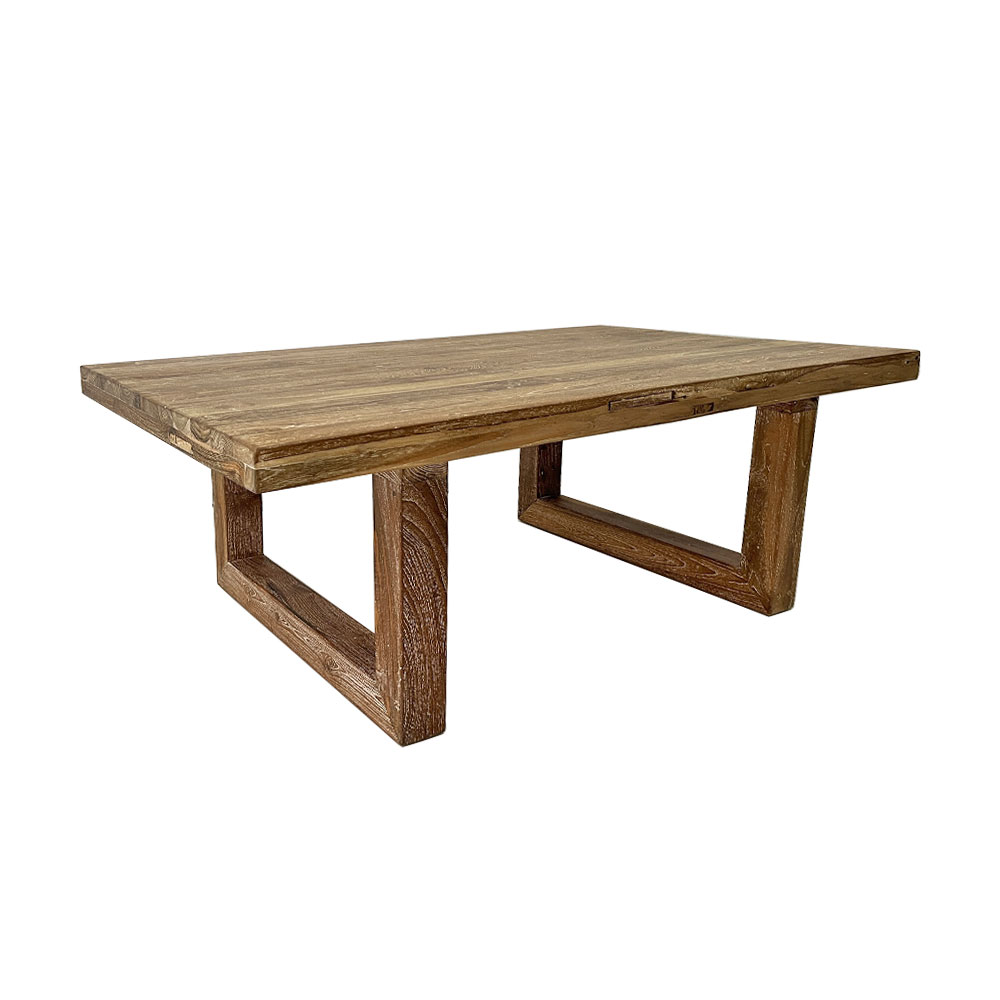RECYCLED TEAK COFFEE TABLE, RECTANGULAR