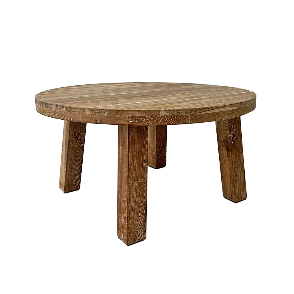 RECYCLED TEAK COFFEE TABLE, ROUND