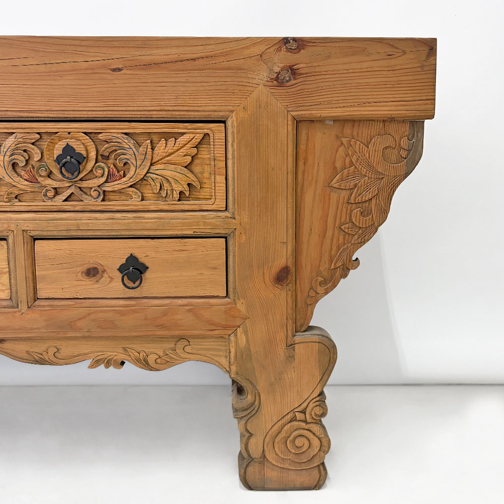 ELMWOOD CARVED SIDEBOARD, LARGE