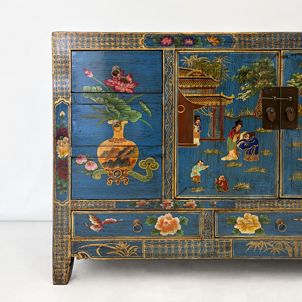FAMILY CHINA SIDEBOARD, COBALT