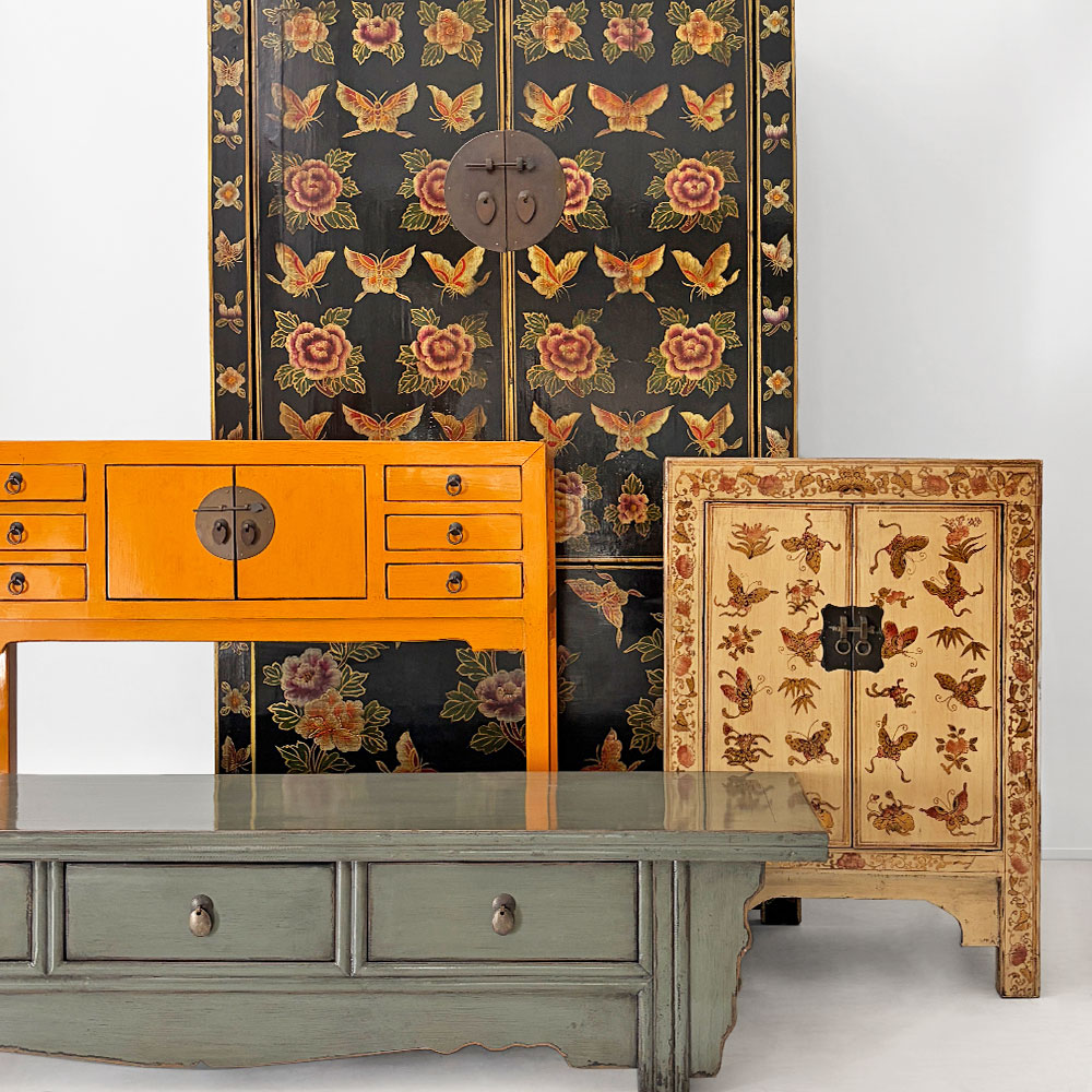 LARA CHINA MINI CONSOLE, OCHRE