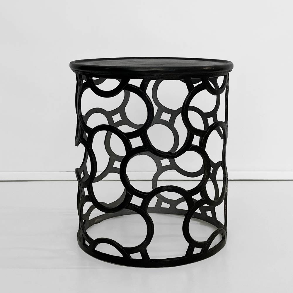 RIBBON TABLE/STOOL, LARGE BLACK RIBBON TABLE/STOOL, LARGE BLACK