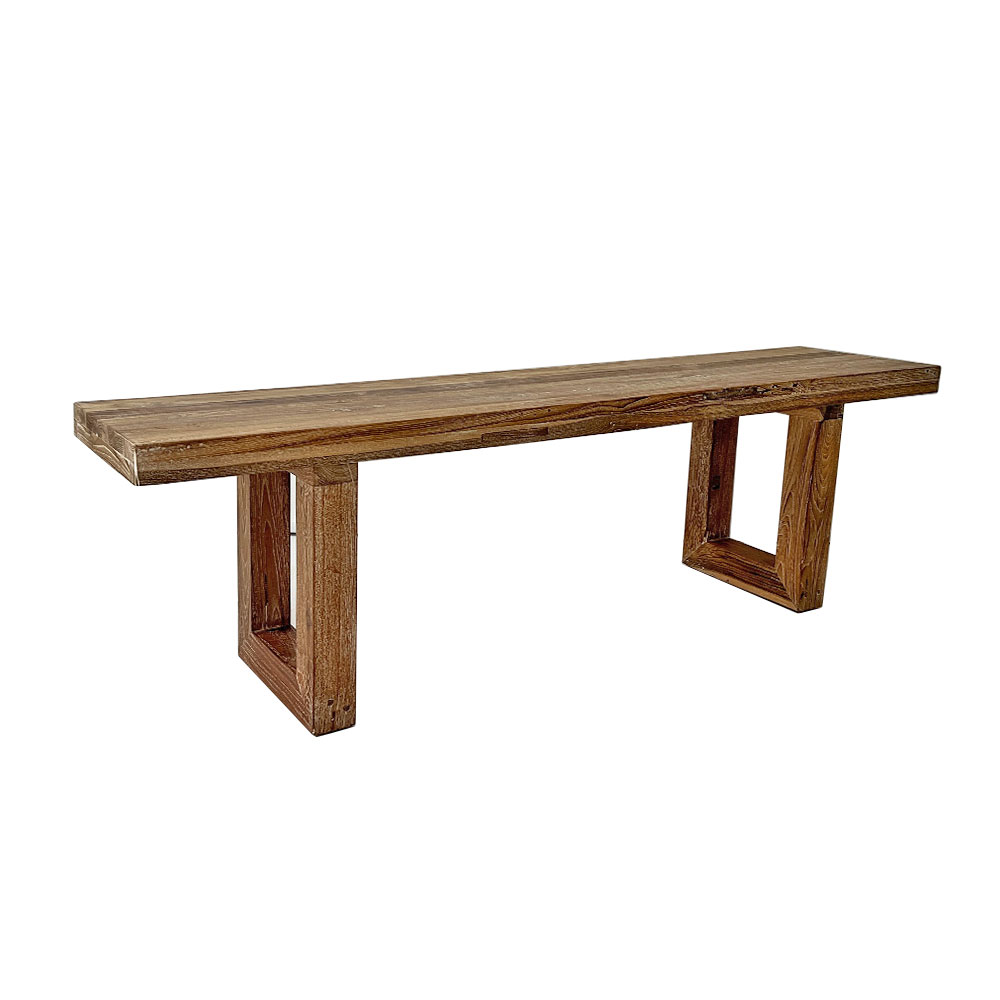 24 RECYCLED TEAK BENCH, GATE 24 RECYCLED TEAK BENCH, GATE