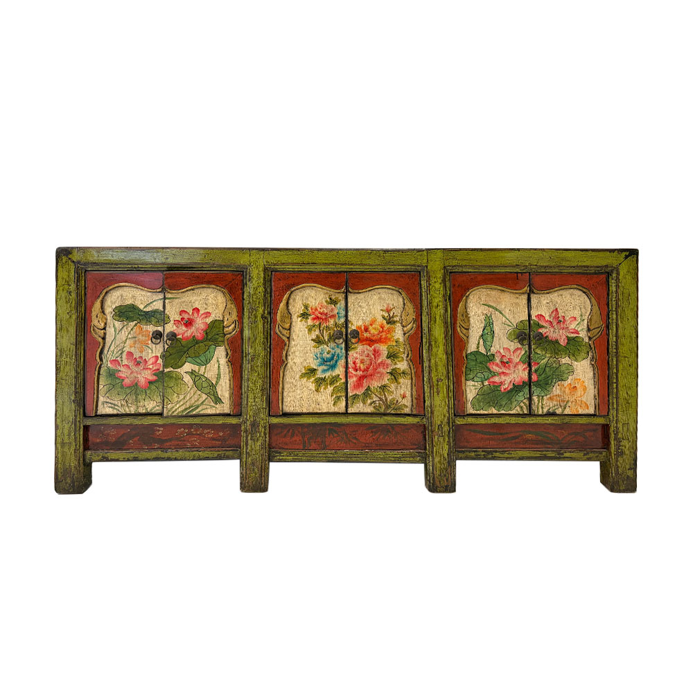 CHINA FLORAL SIDEBOARD, LIME CHINA FLORAL SIDEBOARD, LIME