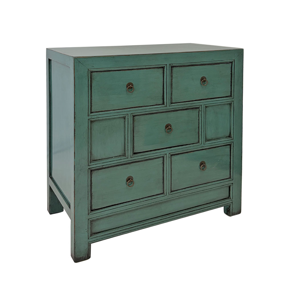 CHINA CHEST, TEAL CHINA CHEST, TEAL