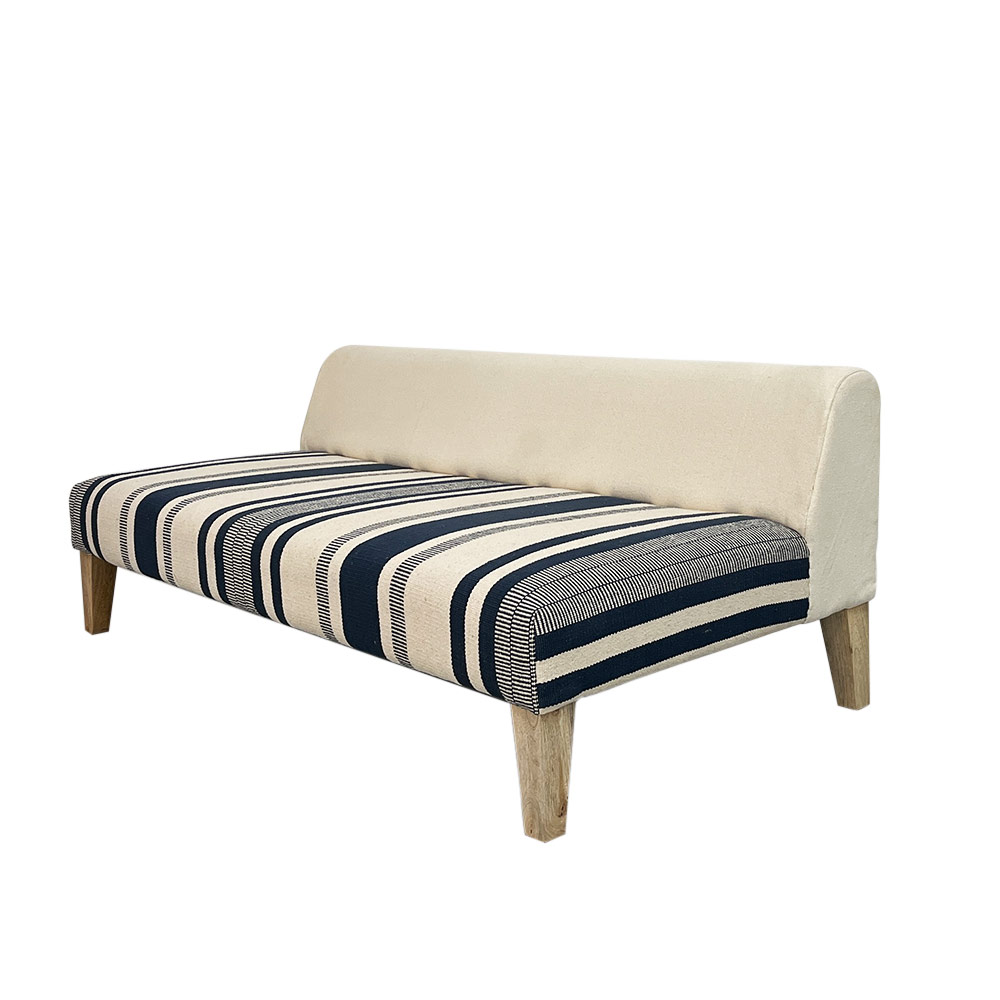 CROWN BENCH, BLUE/WHITE STRIPE