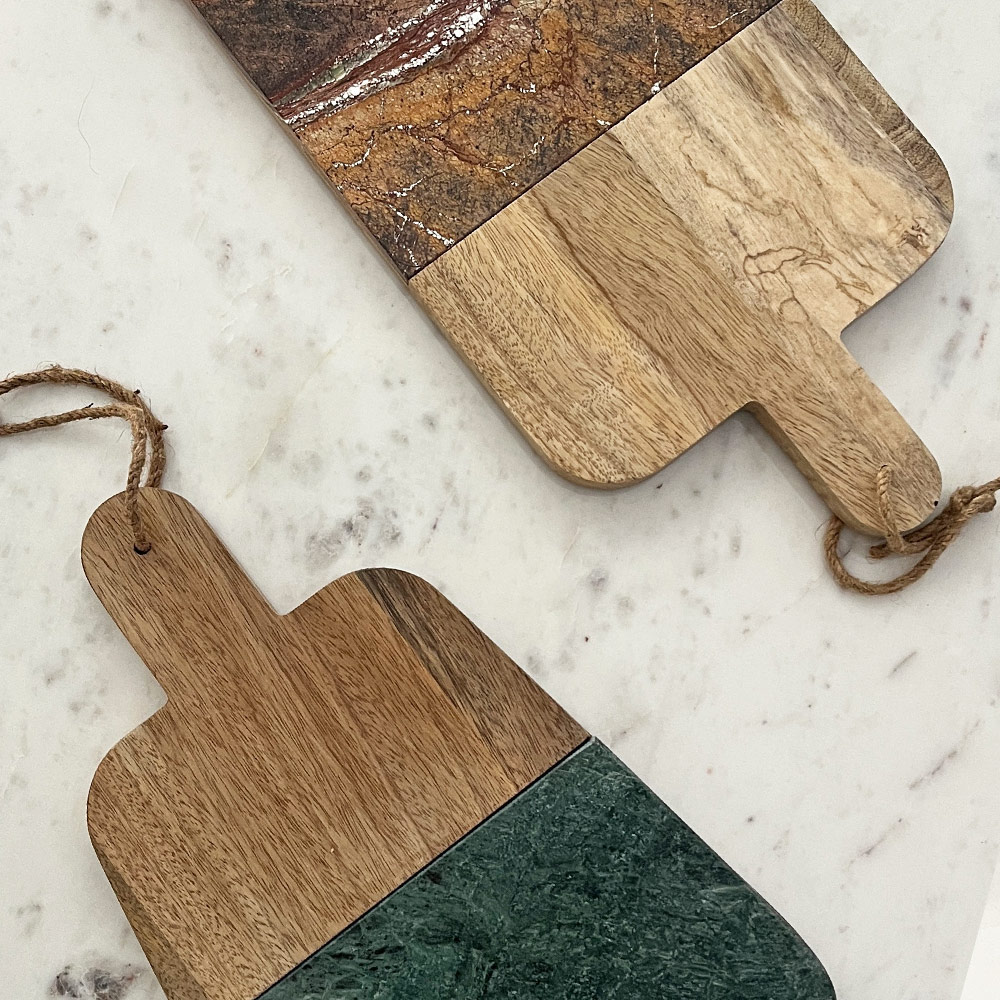 CHOPPING BOARD, GREEN MARBLE