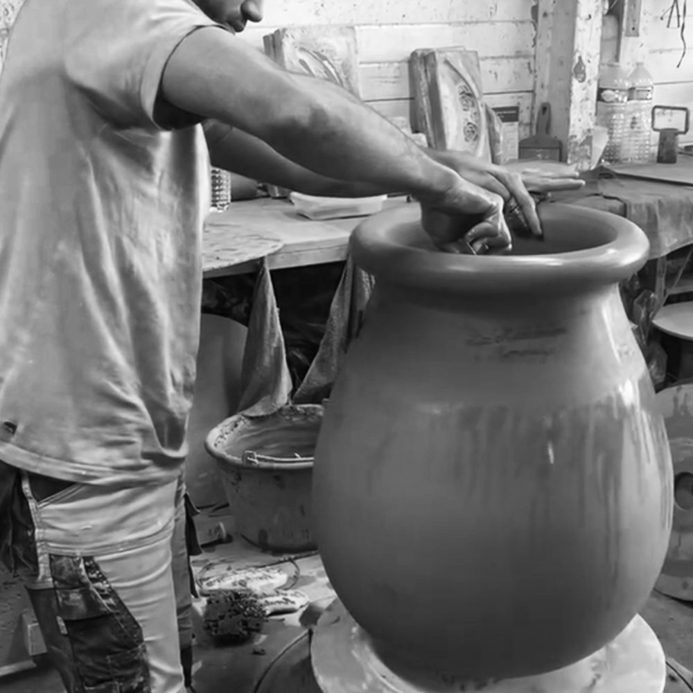 BIOT JAR, PATINA TURQ